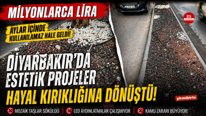 Diyarbakır’da “Estetik” Projeler Kısa Sürede Çöktü: Refüjler Atıl Hale Geldi